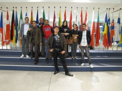 part of the group who visited the European Parliament this week
